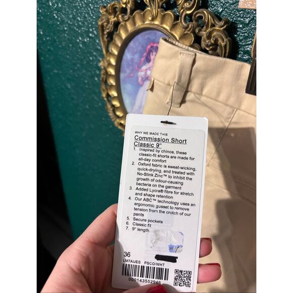 Lululemon Commission Short Classic 9" - Prosecco Tan Sz 36 NWT - Picture 4 of 4